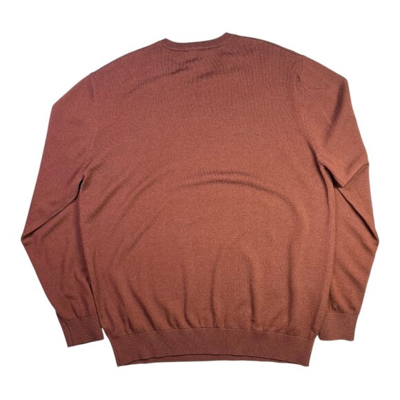 John Henric Sweden Men's XXL Brown Merino Wool Sweater Crewneck - Picture 6 of 9